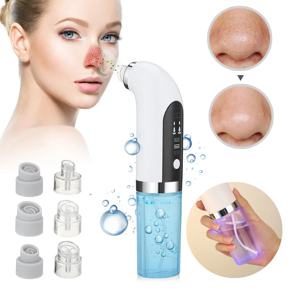 Blackhead Removal Pore Vacuum Face Cleaner Electric Pimple Black Head Remover USB Rechargeable Water Cycle Facial Cleaning Tools
