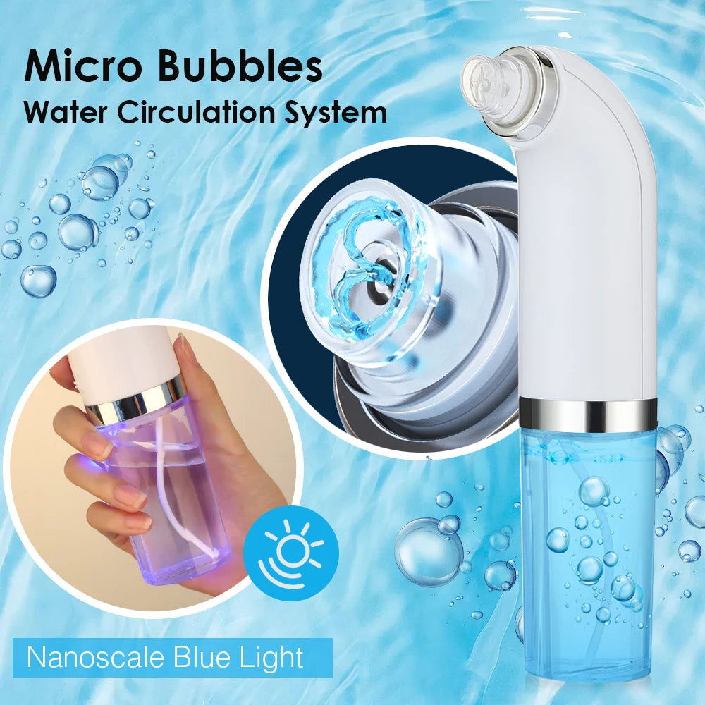 Blackhead Removal Pore Vacuum Face Cleaner Electric Pimple Black Head Remover USB Rechargeable Water Cycle Facial Cleaning Tools