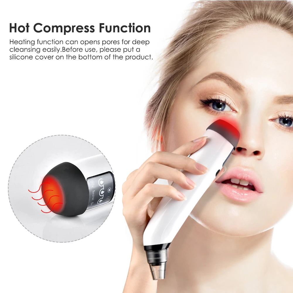 Blackhead Remover Electric Facial Cleansing Pore Vacuum Cleaner Ance Remover Pimple Face Cleaner Skin Scrubber Black Head Vacuum