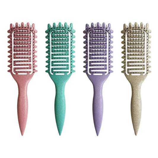 Curl Define Styling Brush Hollow Out Detangling Hair Brush Tangled Wet Curly Hair Comb Shaping Curls Barber Hairdressing Tools