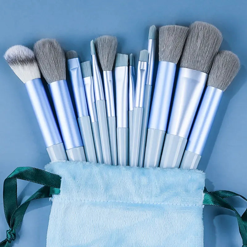 Professional 13PCS Makeup Brushes Set 2 Powder Puff Sponge for Cosmetics Foundation Blush Eyeshadow Blending Brush Beauty Tools